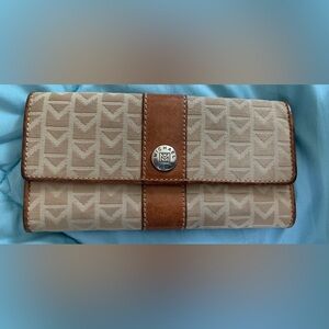Michael Kors Beige and Brown Wallet